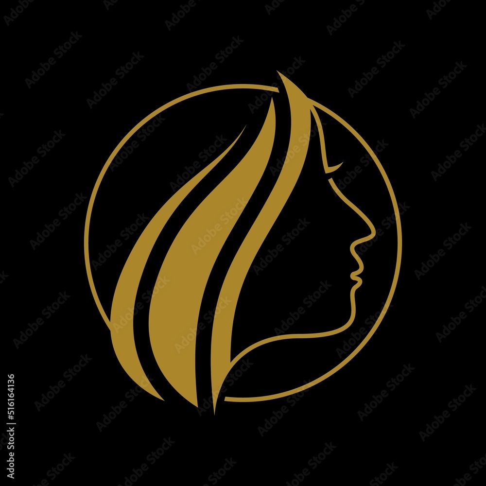 Naklejka premium Salon logo vector icon