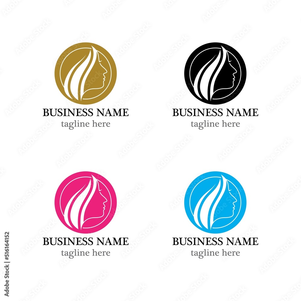 Salon logo vector icon set Salon logo vector icon set