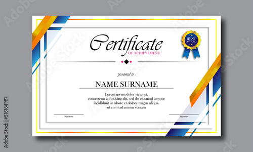 certificate employee template design