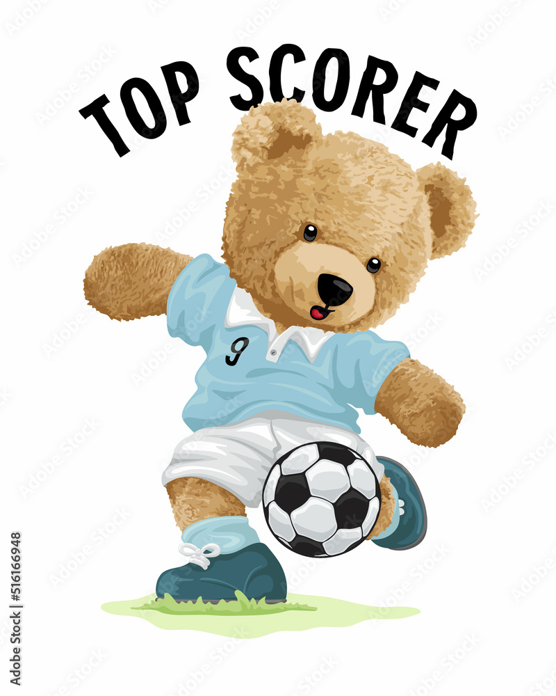 Soccer outlet teddy bear