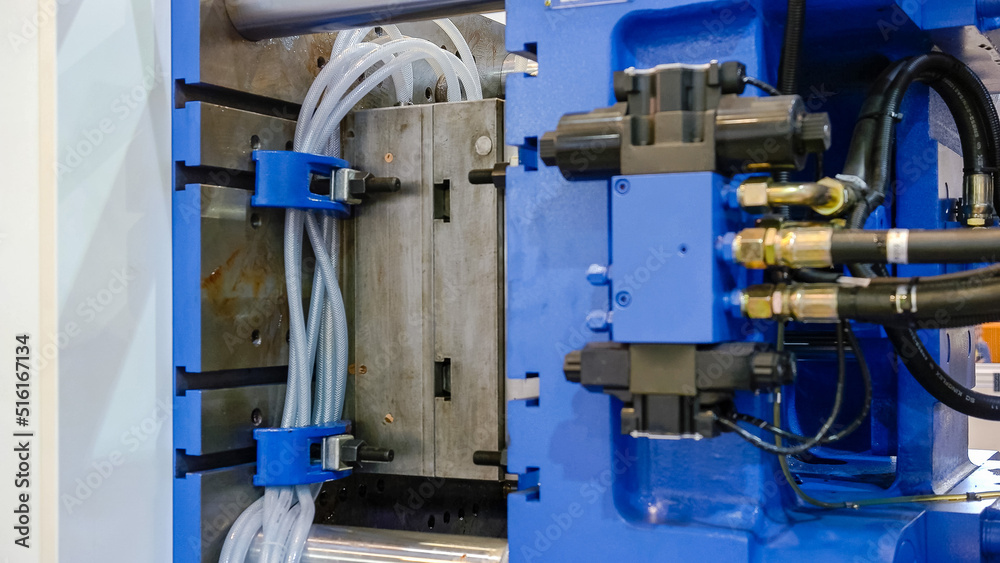 Large industrial equipment. Injection molding machine. Large industrial equipment. Injection molding machine.