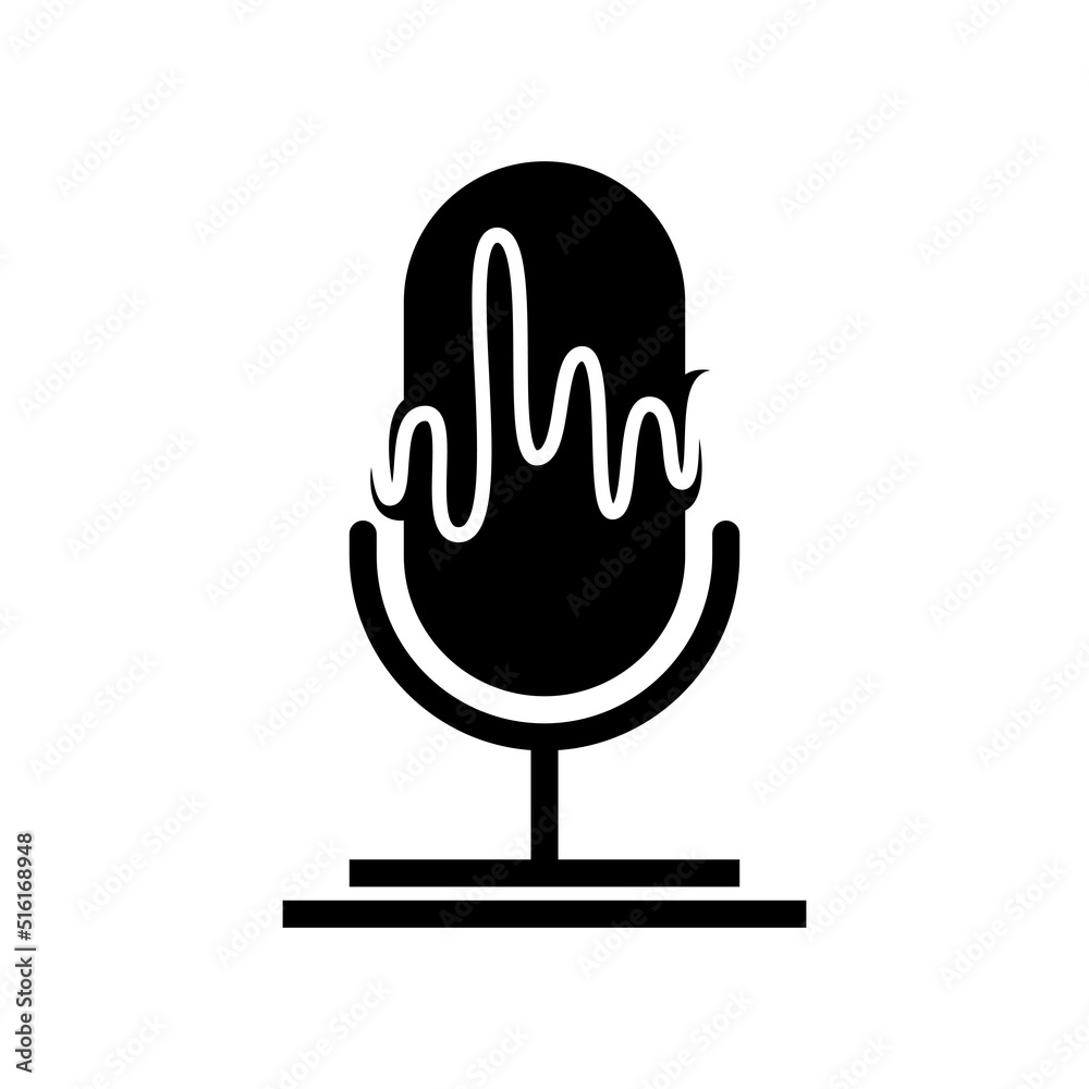Podcast vector logo template icon Podcast vector logo template icon