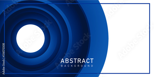 Blue color wheel abstract background in a white space