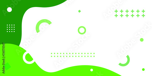 Green color children's abstract vector background with editable elements
