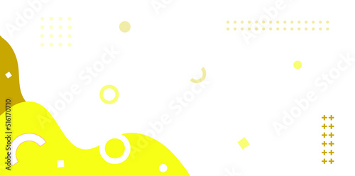 Yellow color children's abstract vector background with editable elements
