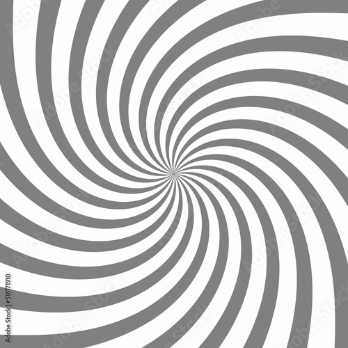 A black and white spiral optical illusion background.