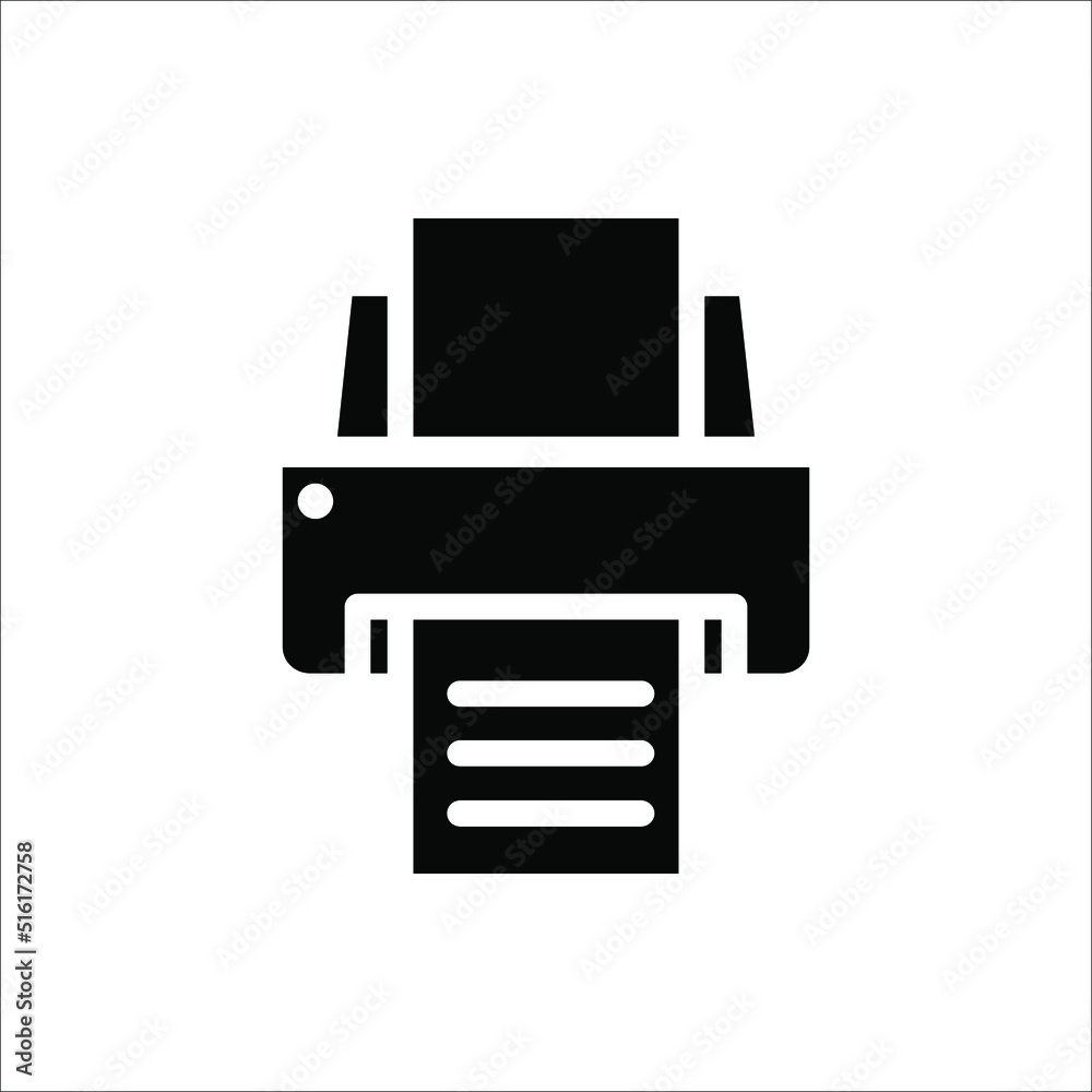 Printer icon on white background. Vector illustration. Printer icon on white background. Vector illustration.