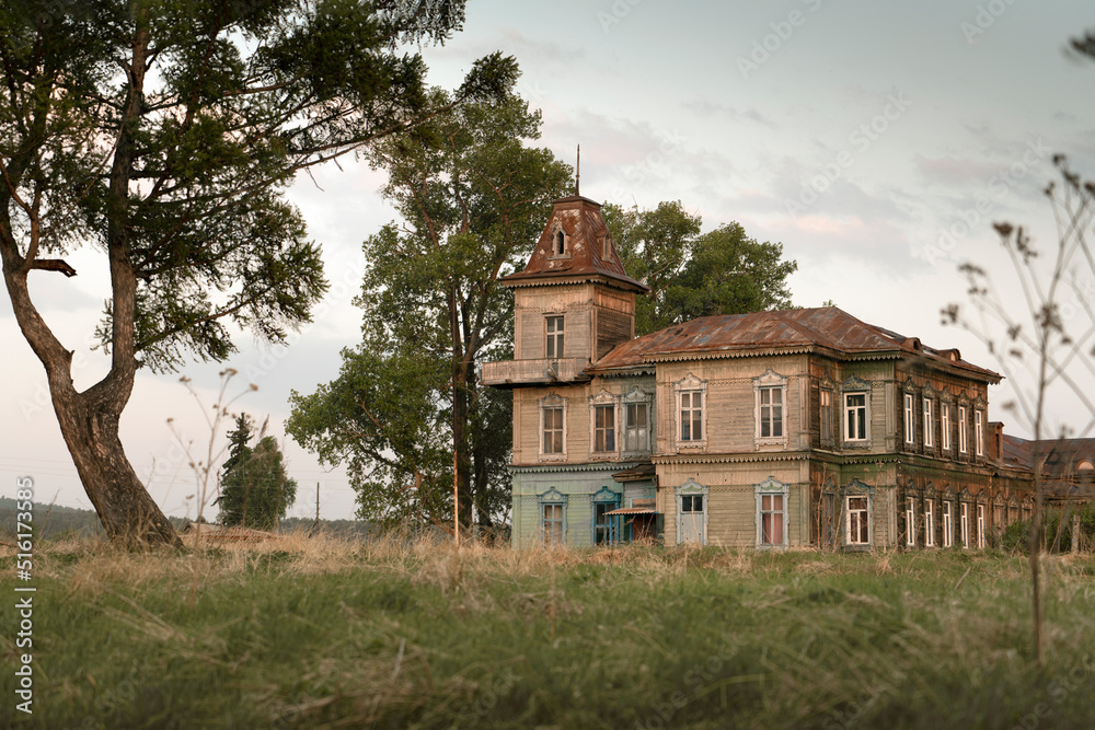 the old Ivanitsky wooden house in Khakassia of the late 19th century