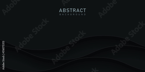Professional long wave black abstract vector background 