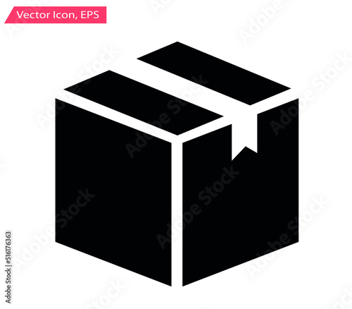 box delivery vector icon. vector illustration. vector icon.Simple flat symbol.vector illustration