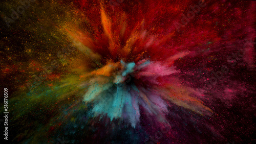 Freeze motion shot of color...