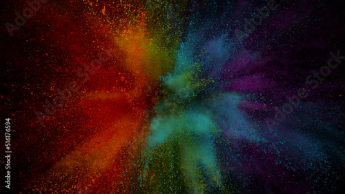 Freeze motion shot of color...