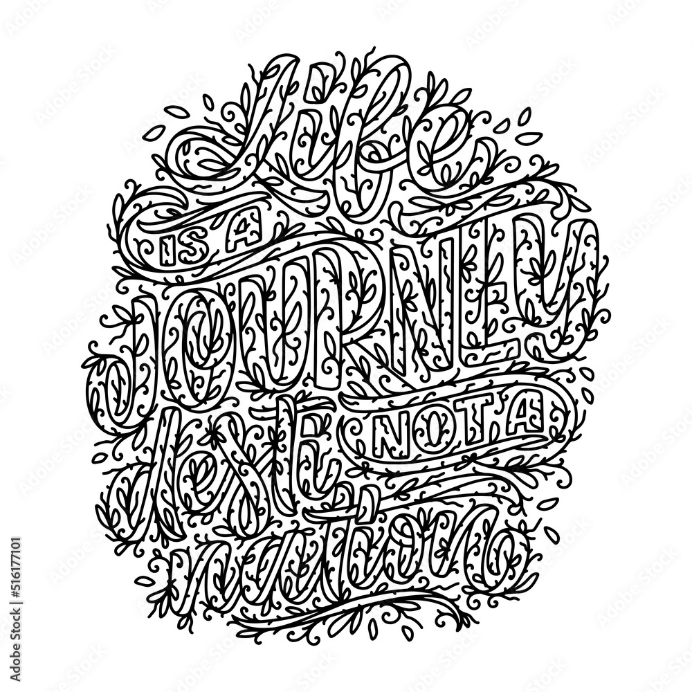 Hand drawn motivation lettering quote in modern calligraphy style ...