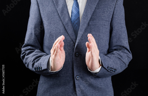 Gestures from people in formal suits