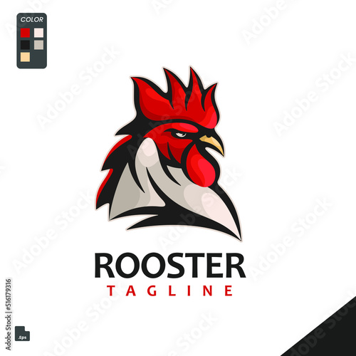 Fototapeta chickens mascot logo esports logo vector illustration