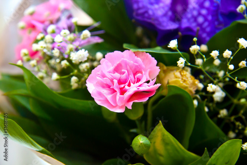 bouquet of wildflowers close-up in a vase