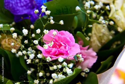 bouquet of wildflowers close-up in a vase