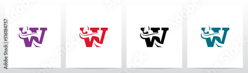 Snake On Letter Logo Design W