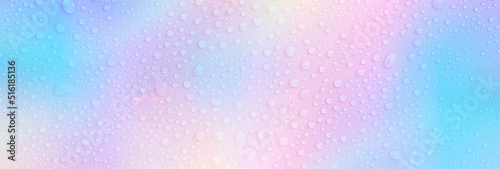 rainbow holographic abstract background bright multicolored iridescent with water drops