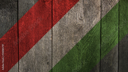 Hungary flag. Hungary flag on a wooden background