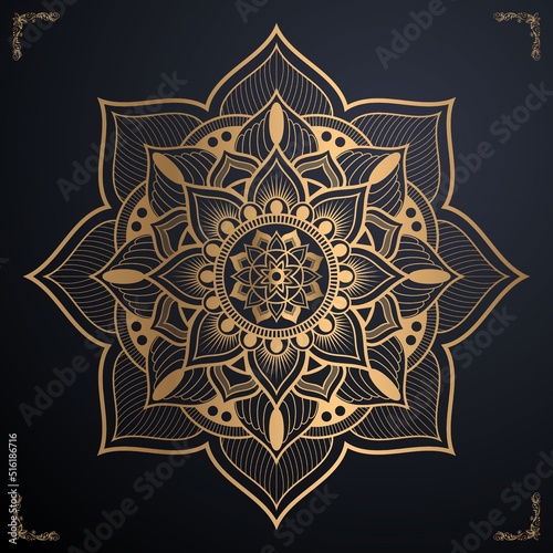 Gold color Luxury mandala and eps file download