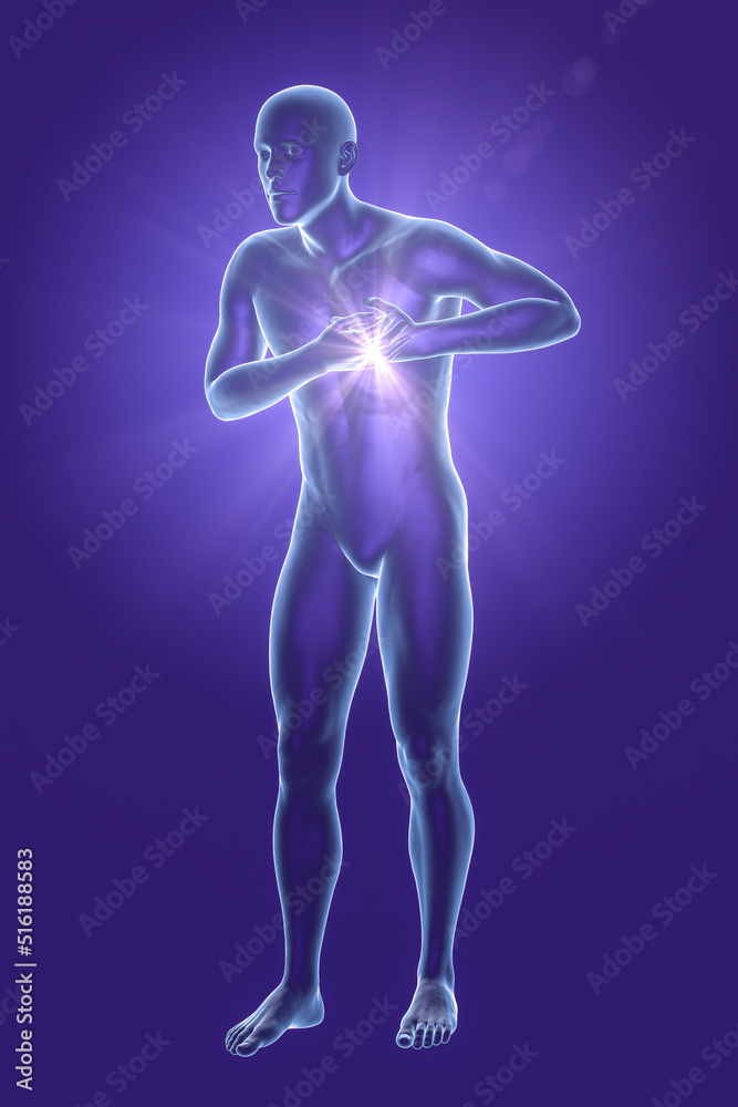 Heart attack, conceptual image for heart diseases Heart attack, conceptual image for heart diseases