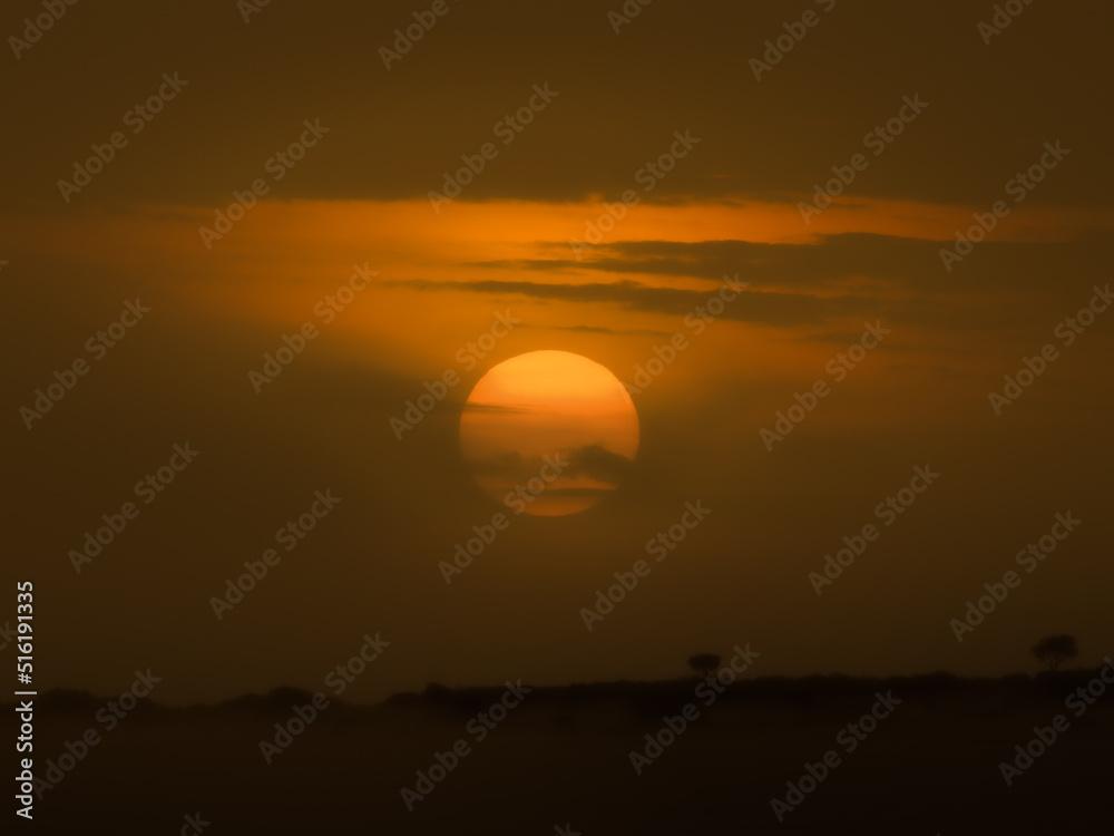 Dusty Sunset On Masai Mara