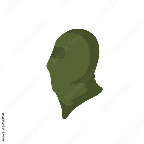 Balaclava for disguise. Protective mask of military and a robber.