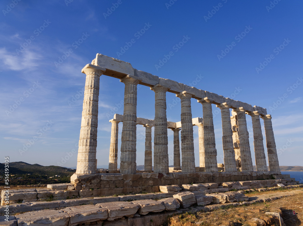 Fototapeta premium Ancient Temple of Poseidon at Sounio