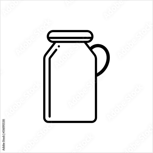 Glass Jar Icon, Cylindrical Container Icon,