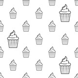 Cupcake Icon Seamless Pattern Y_2207001