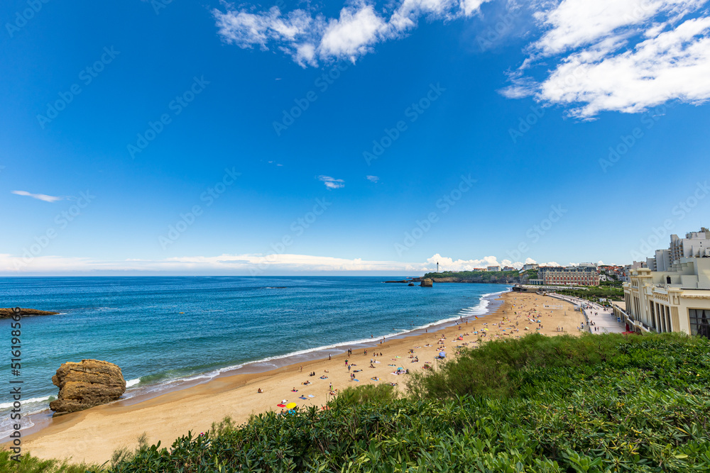 Biarritz beach in the French Basque country