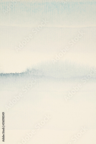 Abstract watercolor flow blot painting. Beige color canvas texture vertical paper background.
