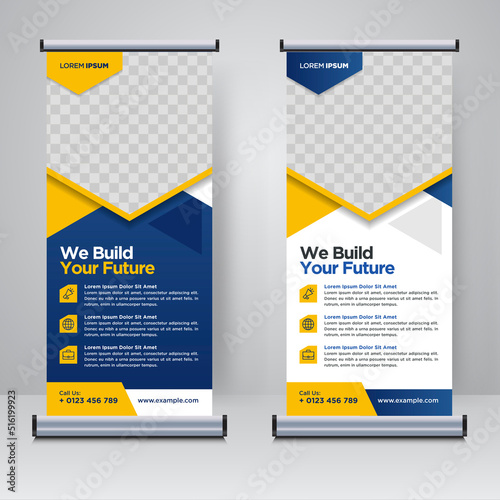 Corporate rollup or X banner design template	
