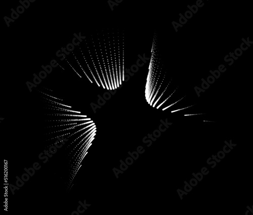 Groups of explosions and bursts of energy. Scattering galaxies, universes and stars. Gravitation curves of trajectories. Sea of information. Net point forms space power fabric. Light receding surface