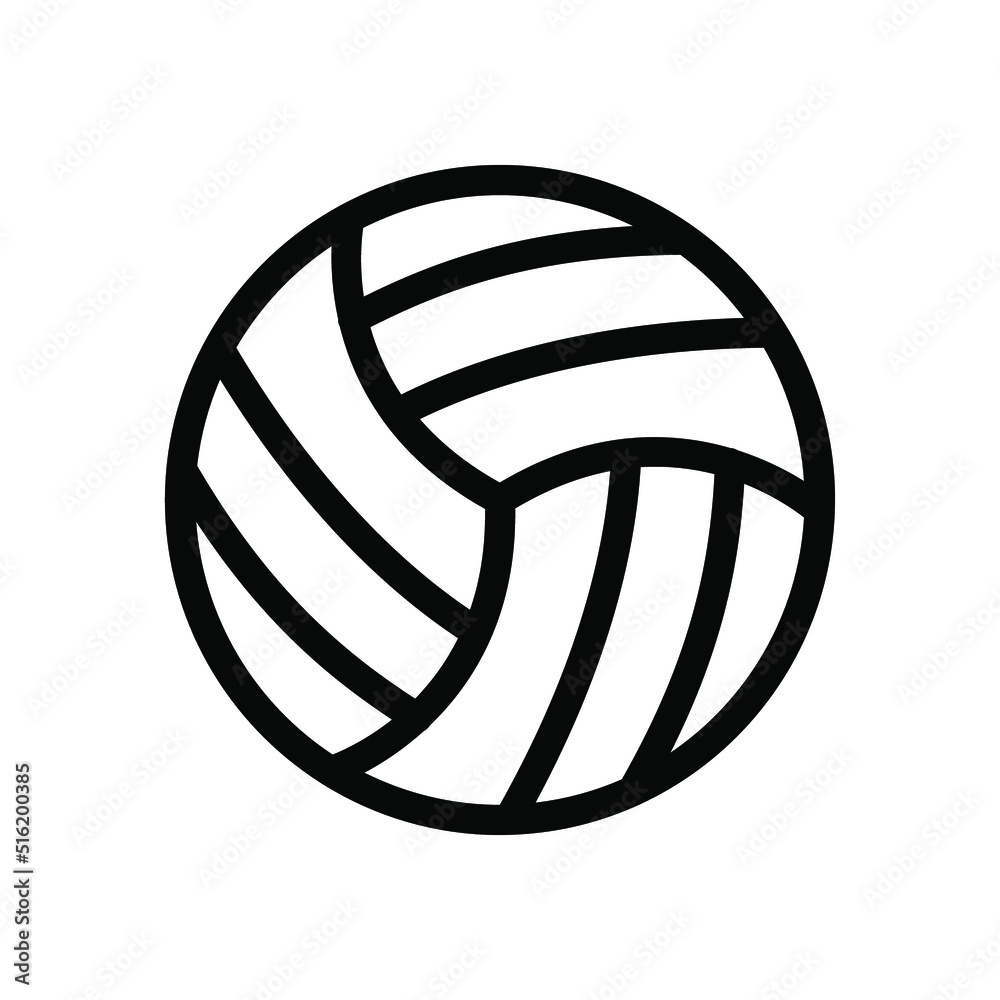 volleyball line icon illustration vector graphic Stock Vector Adobe Stock