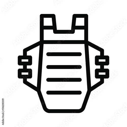 chest protector line icon illustration vector graphic