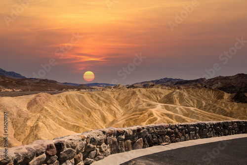 Zabriskie point, death valley, california, usa