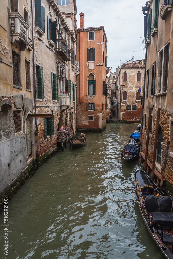 Naklejka premium View of a Canal in Venice, Veneto, Italy, Europe, World Heritage Site