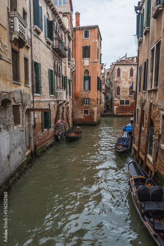 View of a Canal in Venice, Veneto, Italy, Europe, World Heritage Site © Simoncountry