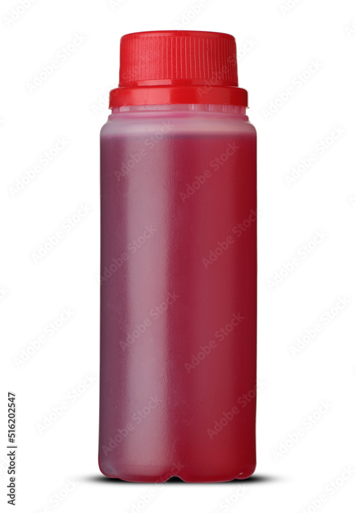 small bottle with two-stroke oil small bottle with two-stroke oil