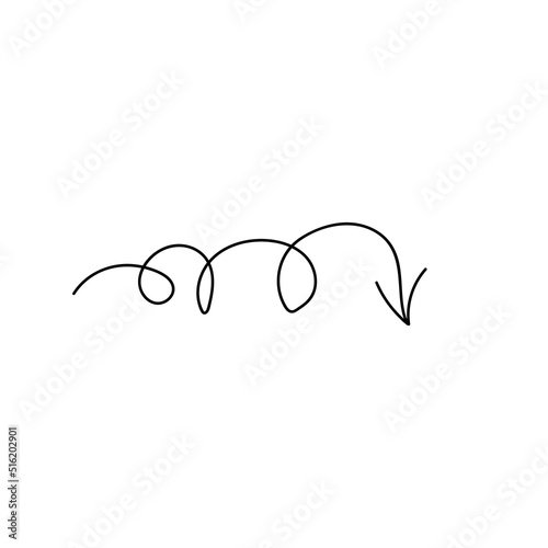Isolated vector arrows drawn by hand on a white background,vector