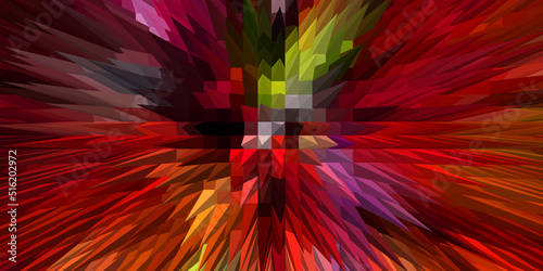 multicolored background of pyramidal geometric shapes
