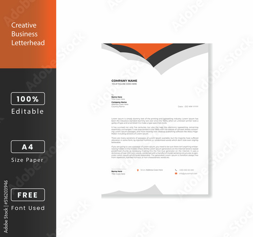 Creative and Business Letterhead Design Template