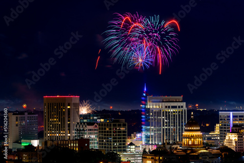 Fourth of July fireworks over Boise Idaho