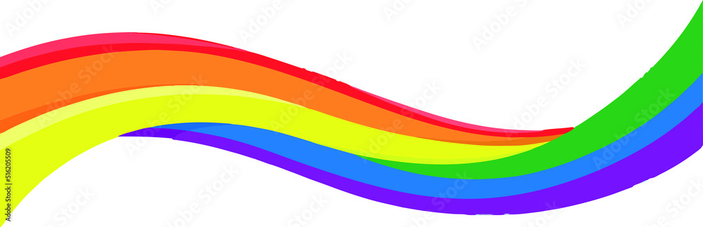 the pride flag on white background, LGBT concept