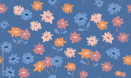Floral background for textile, swimsuit, wallpaper, pattern covers, surface, gift wrap. © Tatiana