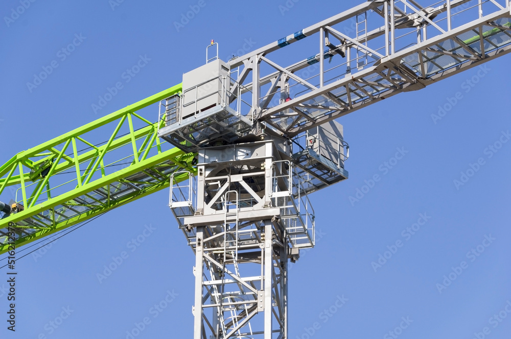 construction crane at blue sky background construction crane at blue sky background