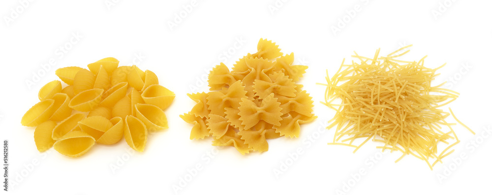 Bunch of different pasta.