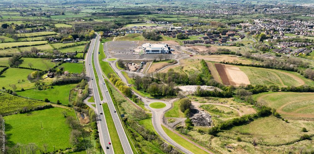 Aerial photo of Green Pastures Church Faith Ave Ballymena Co Antrim Northern Ireland